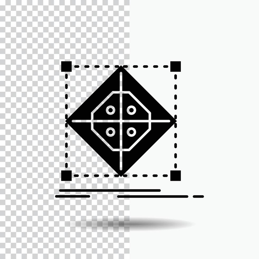 architecture. groupe. la grille. maquette. icône de glyphe de préparation sur fond transparent. icône noire vecteur