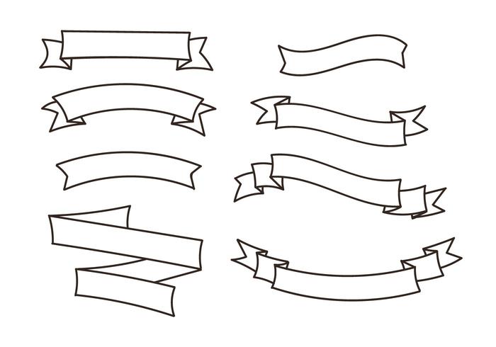 Ensemble de vecteurs de ruban vecteur