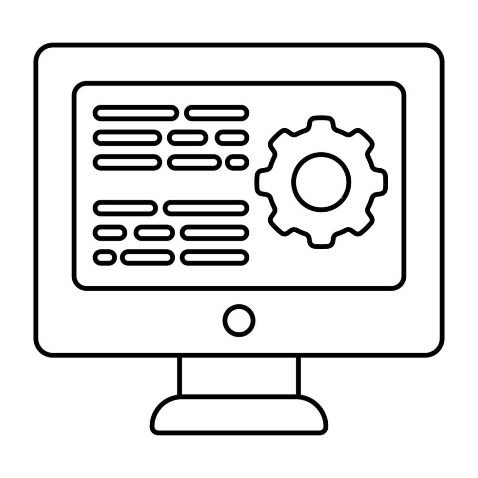 une conception d'icône de réglage du système vecteur