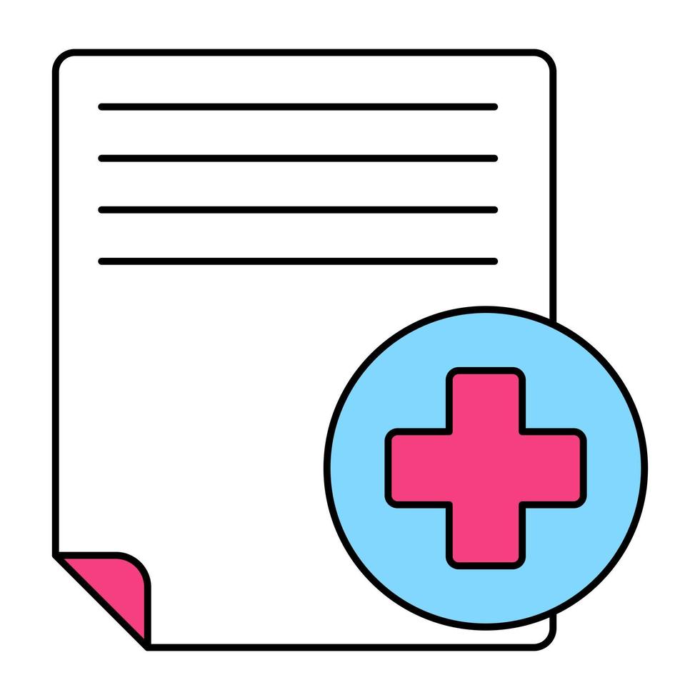icône de conception modifiable du dossier médical vecteur