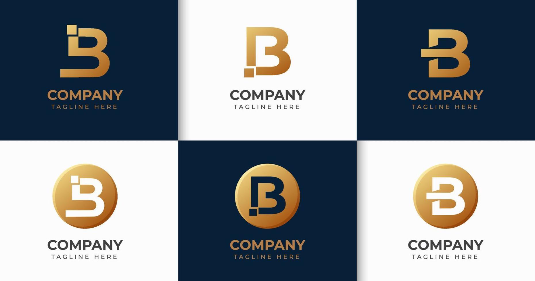 grand ensemble de création de logo lettre b élégant. élément de design vectoriel, avec élément de logo variété monogramme b, enseigne commerciale, logos, identité, image vectorielle vecteur