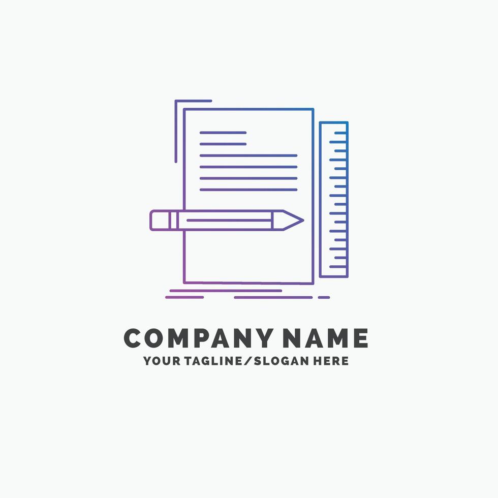 code. codage. dossier. programmation. modèle de logo d'entreprise script violet. place pour le slogan vecteur