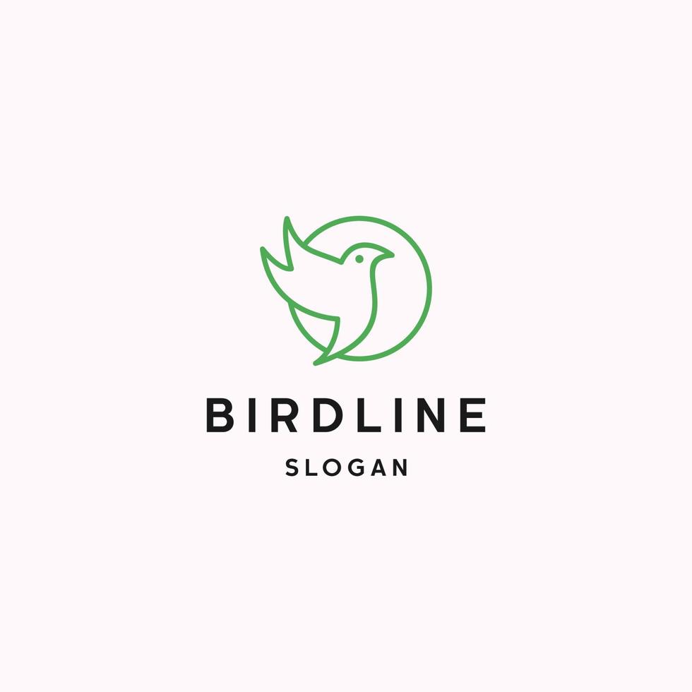 oiseau logo icône modèle de conception illustration vectorielle vecteur
