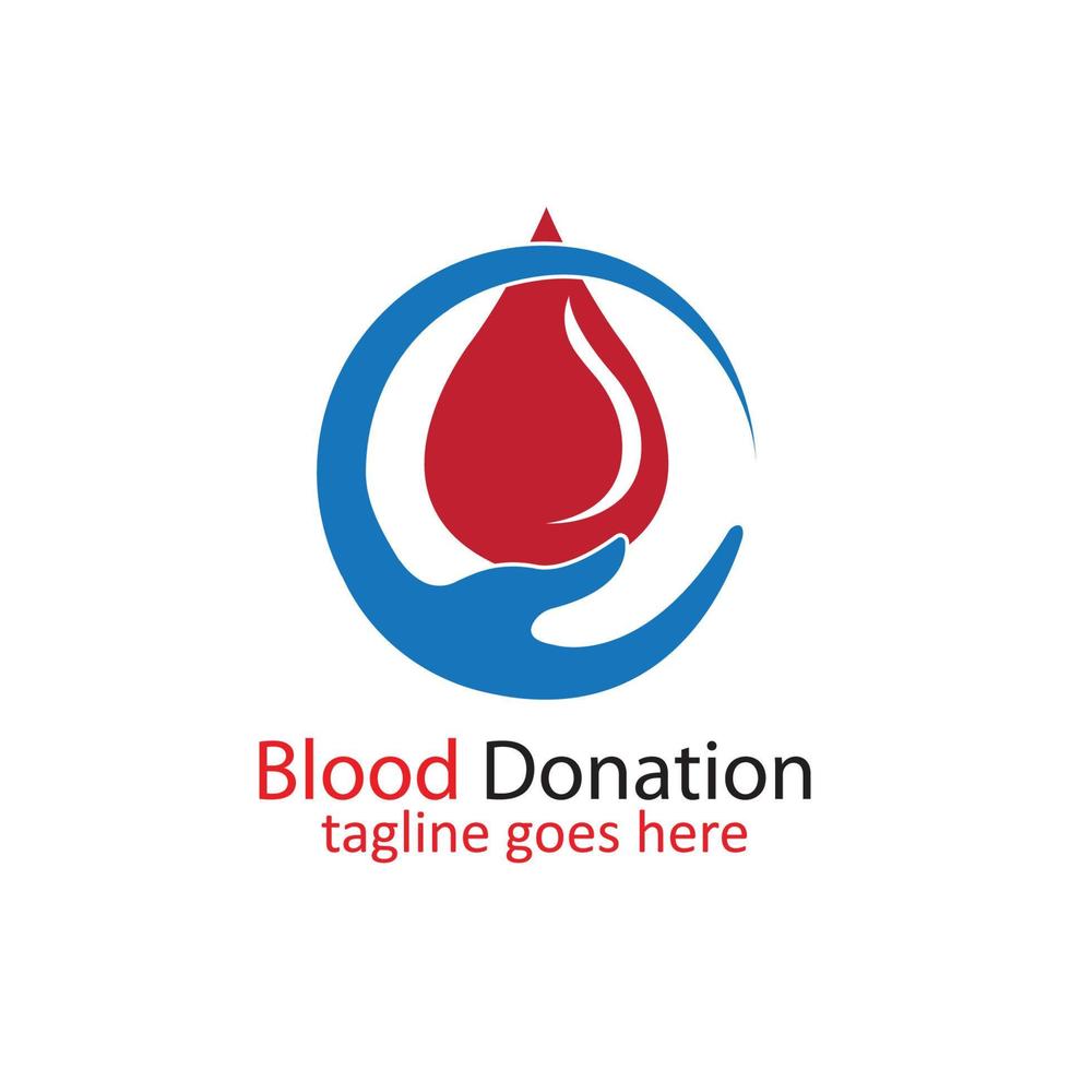 vecteur de conception de modèle de logo de don de sang