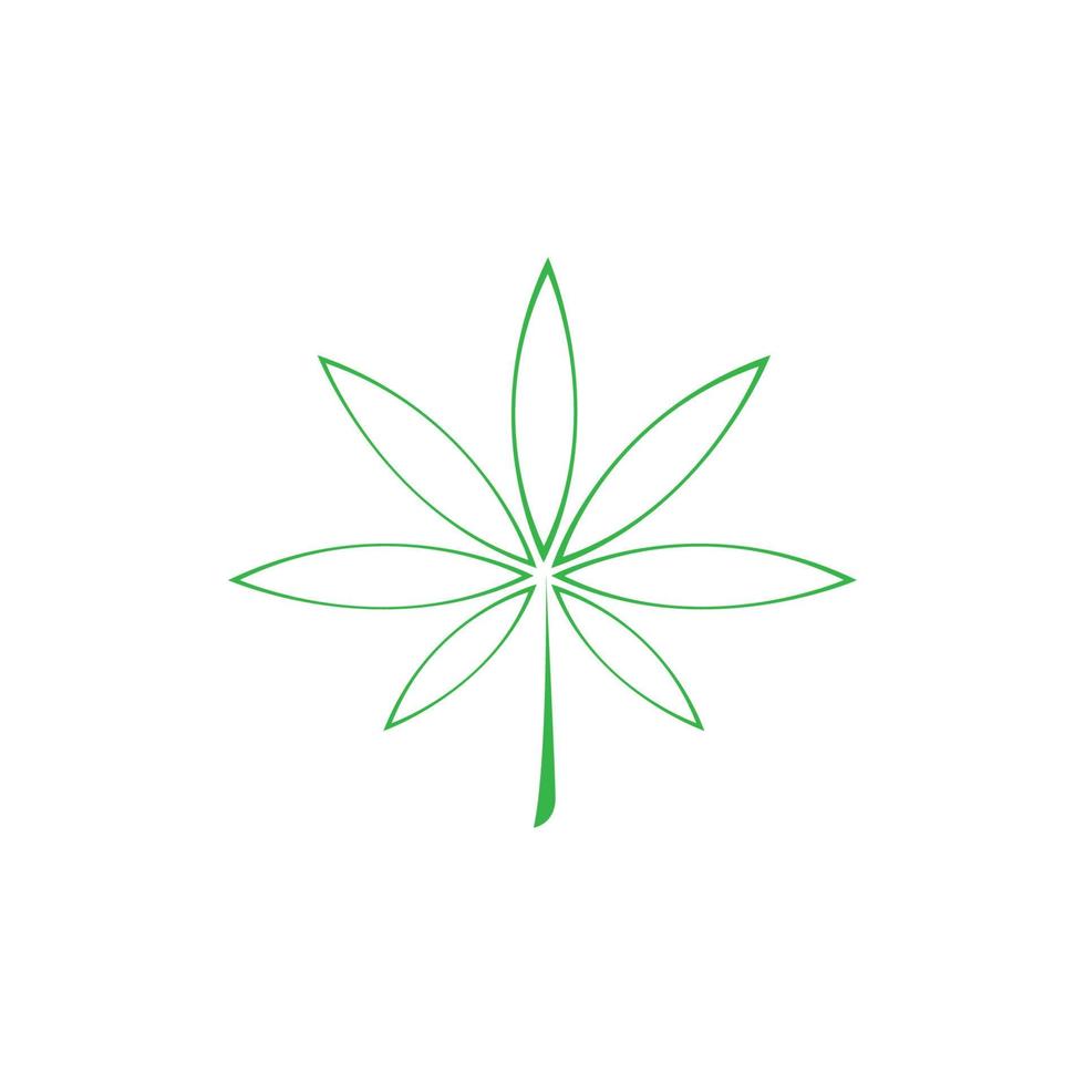 conception d'icône d'illustration vectorielle de feuille de cannabis vecteur