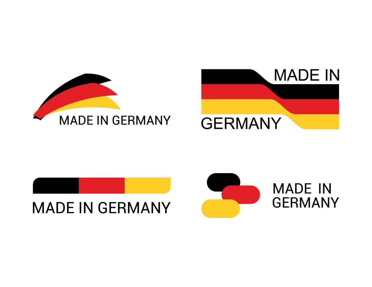 étiquettes de fabrication allemande vecteur