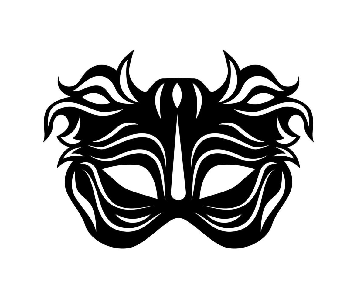 masque de carnaval noir vecteur