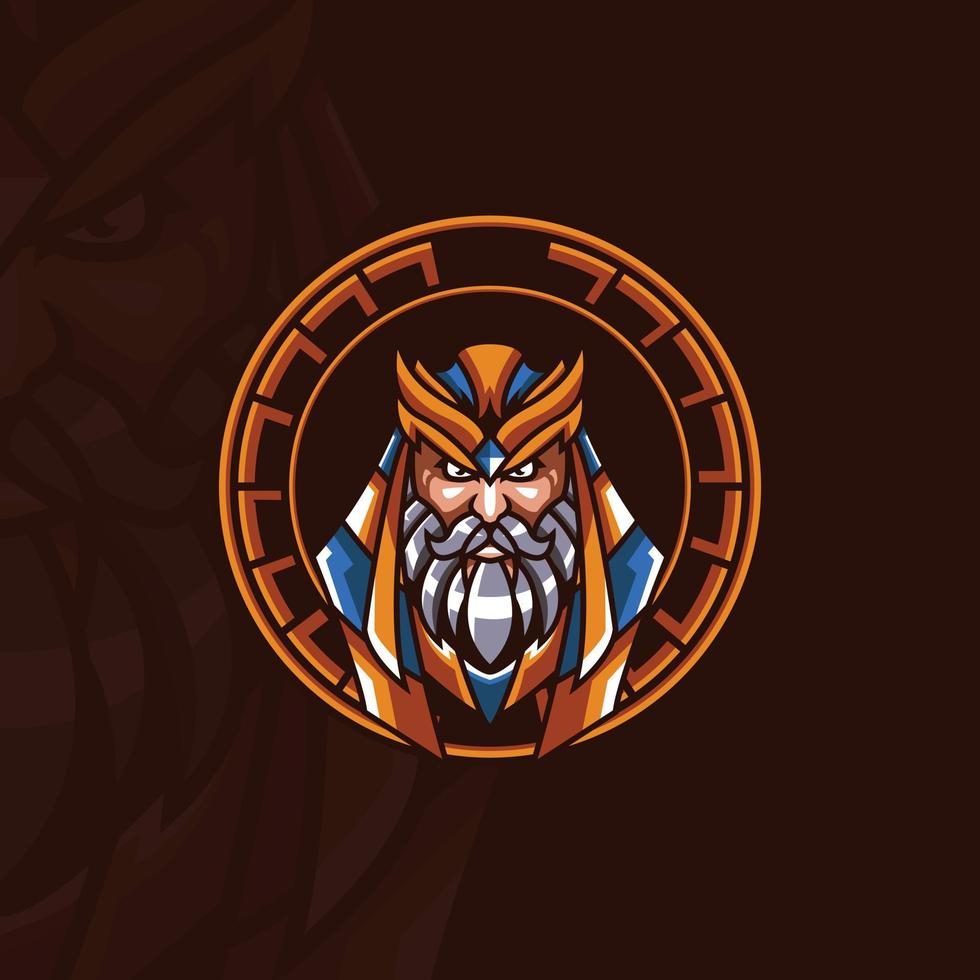 logo de personnage vectoriel roi d'egypte