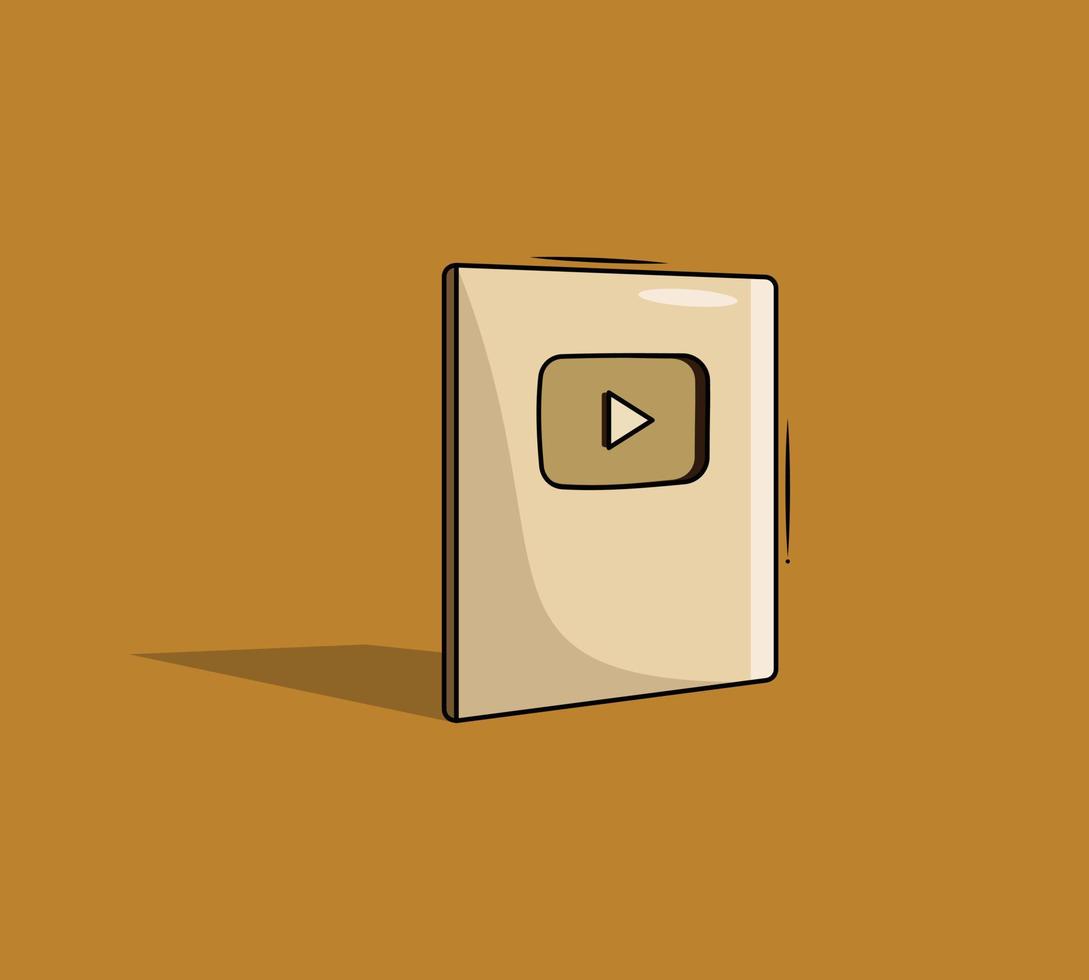 illustration vectorielle de couleur or you tube play button award. icône de symbole de logo de bouton de lecture. vecteur