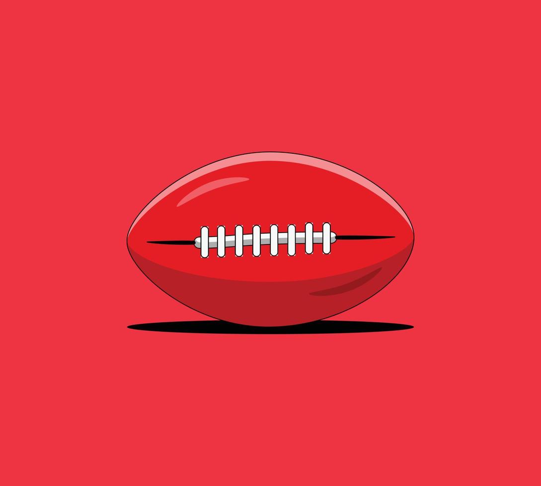 création de logo de ballon de football américain. icône de vecteur de ballon de rugby. style de dessin animé plat adapté à la bannière et au dépliant,