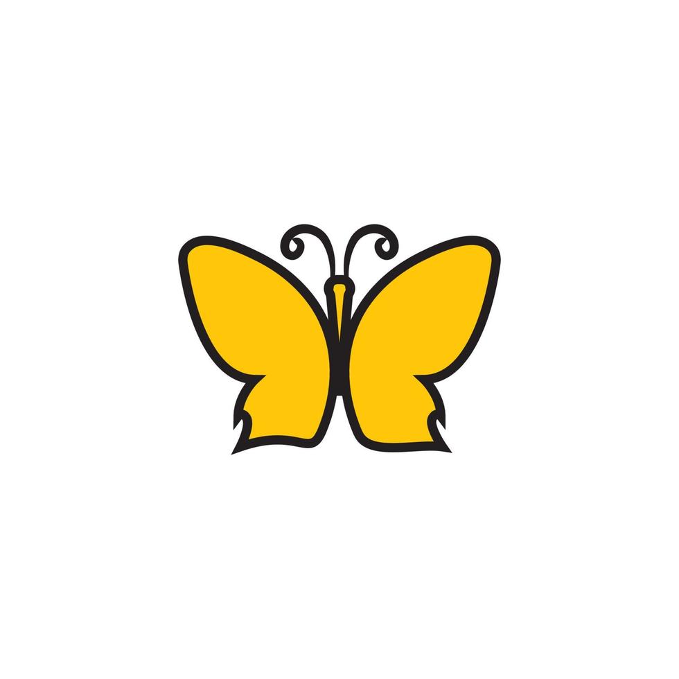 logo de feuille de papillon vecteur