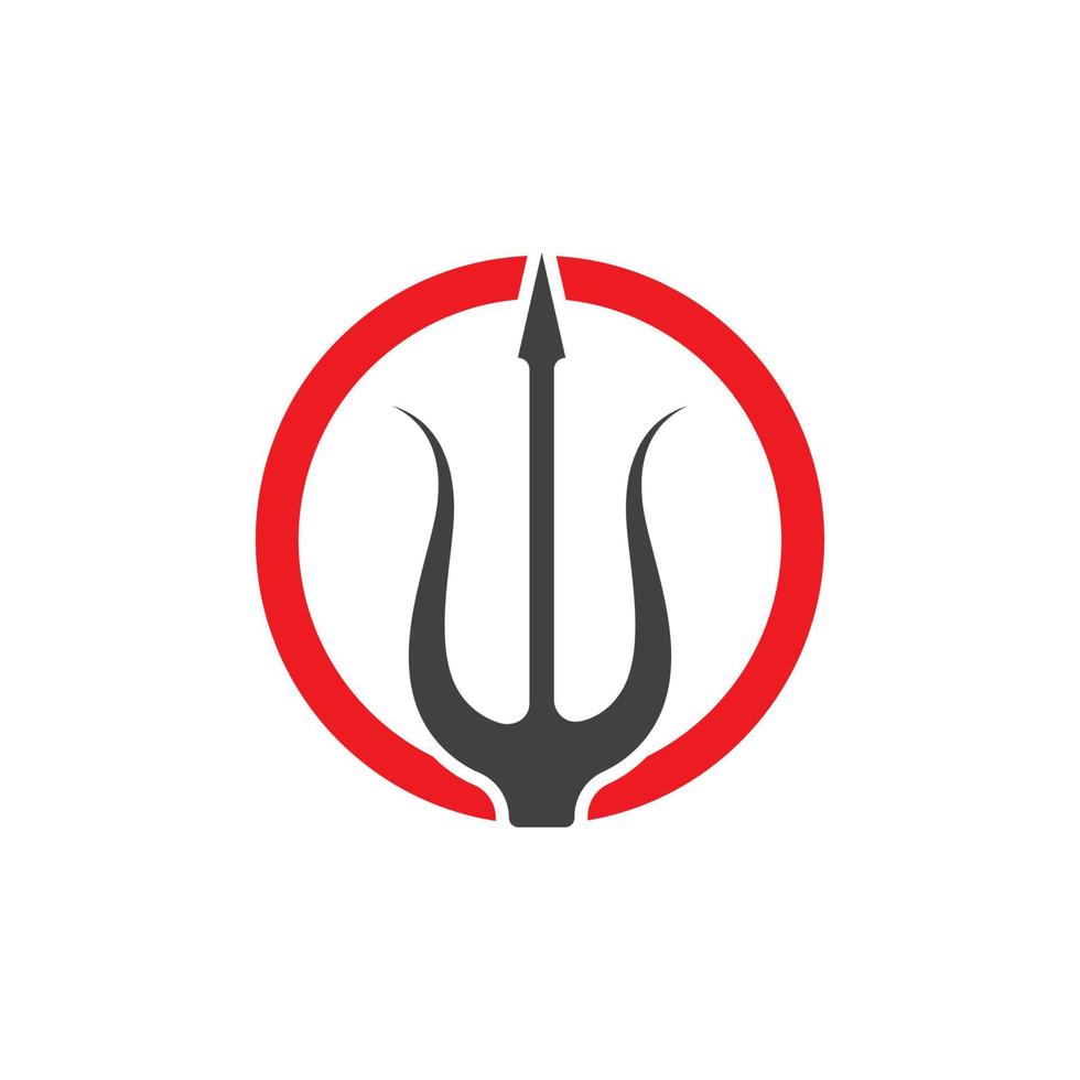 modèle de logo trident vecteur