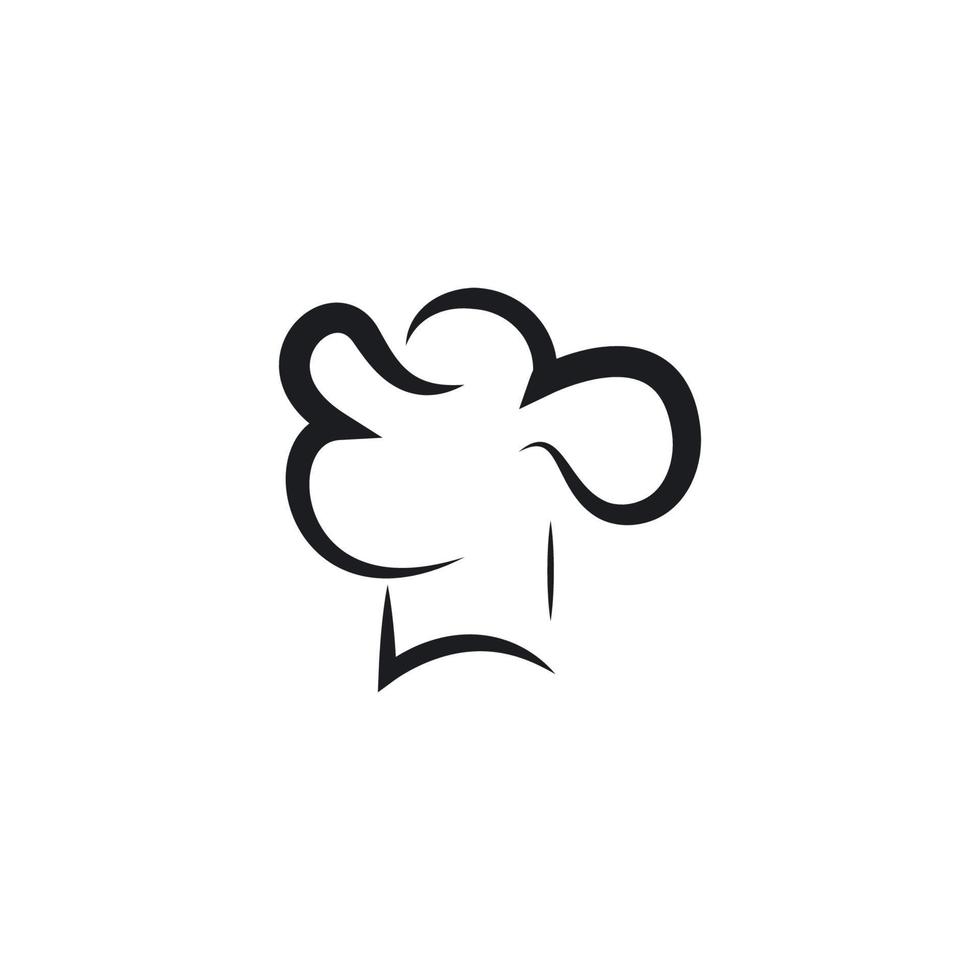 modèle de logo de chef de chapeau vecteur