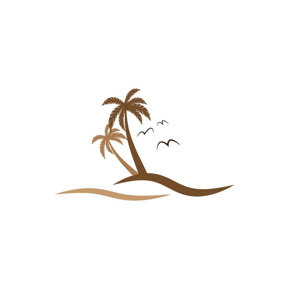 logo d'été de palmier vecteur