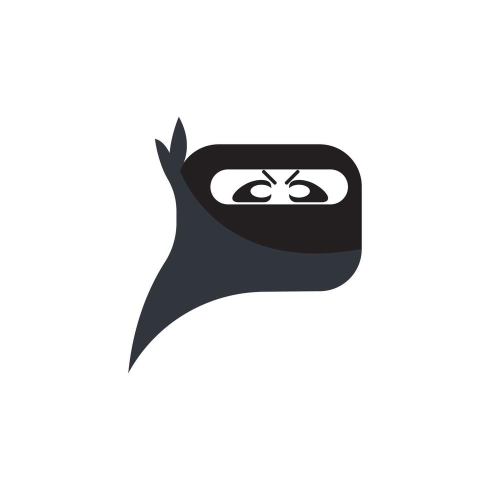 vecteur de logo visage ninja