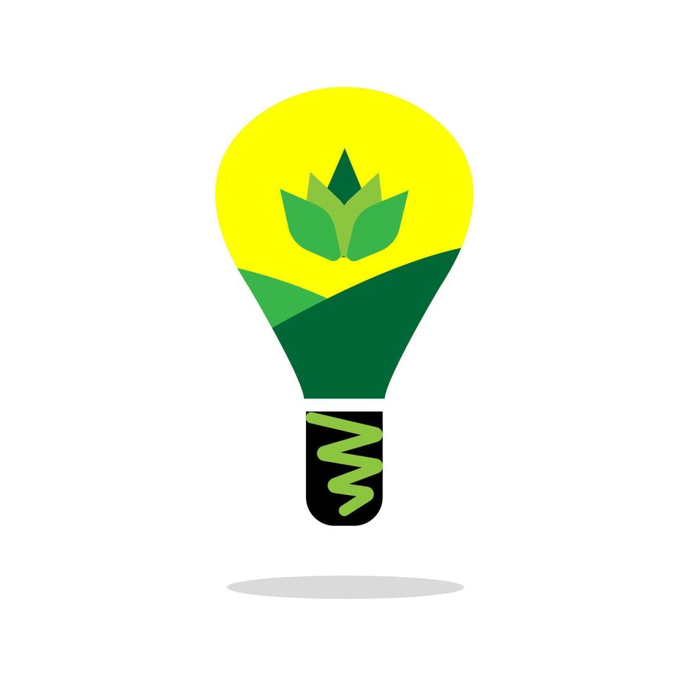 logo icône ampoule naturelle vecteur