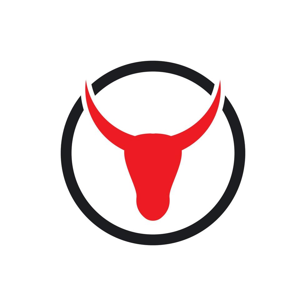 vecteur de logo de taureau