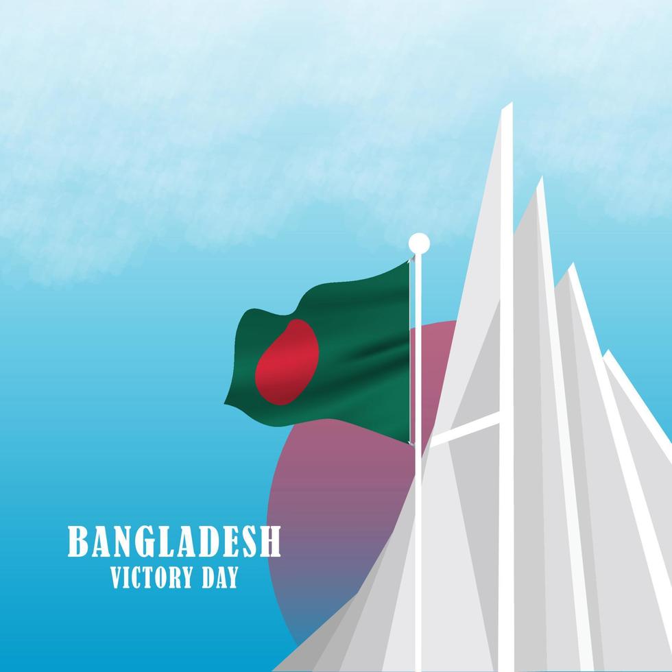 bangladesh indépendant et conception de publication sur les médias sociaux du jour de la victoire vecteur