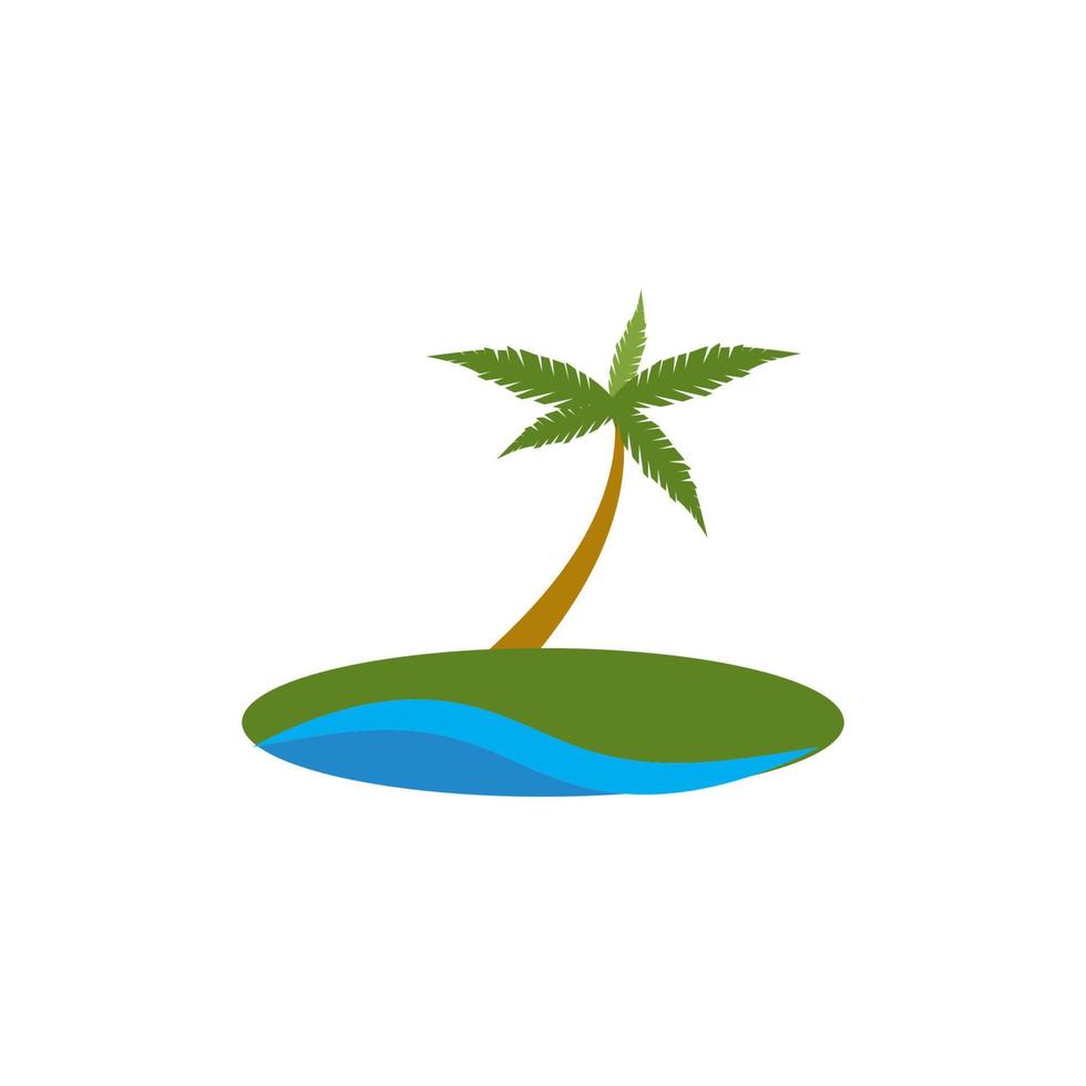 logo d'été de palmier vecteur