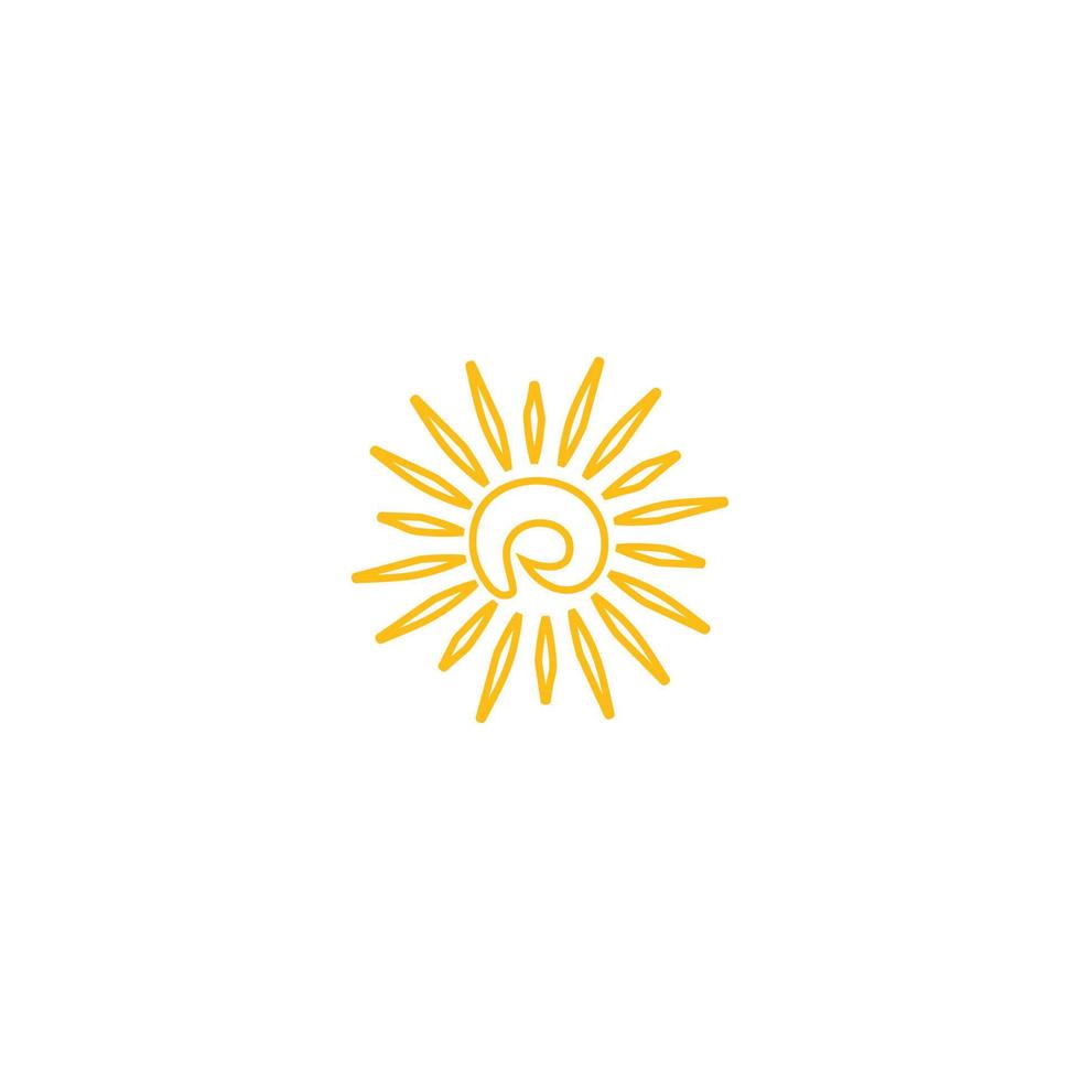 logo d'illustration du soleil vecteur