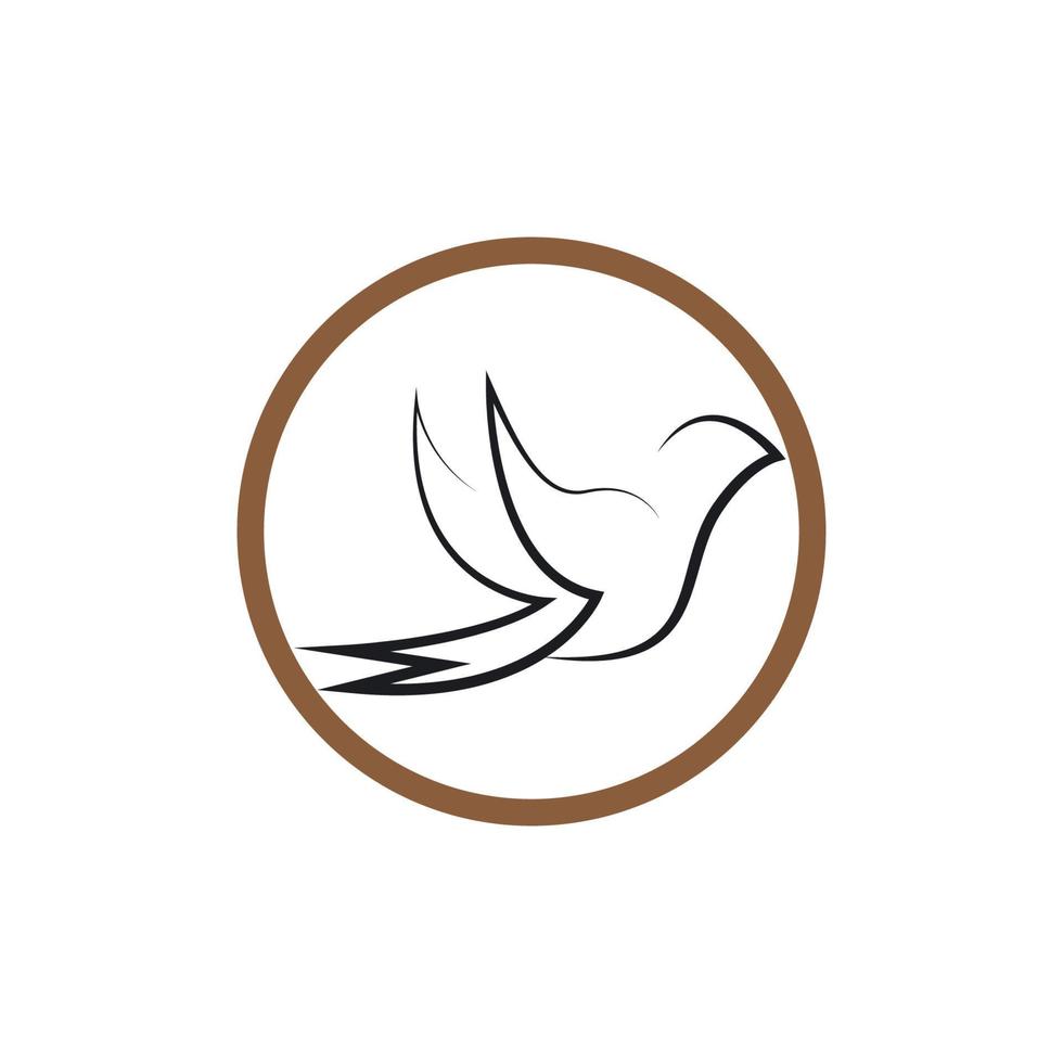 logo colombe aile d'oiseau vecteur