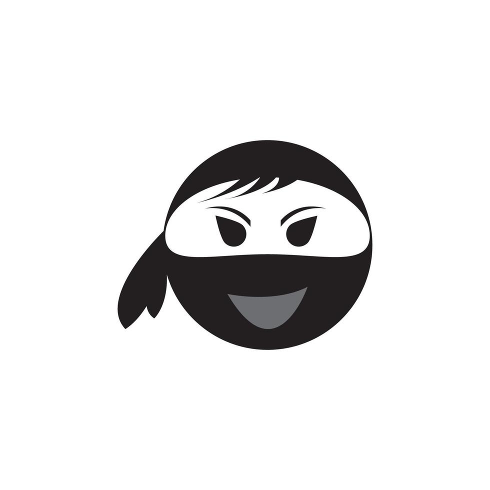 vecteur de logo visage ninja