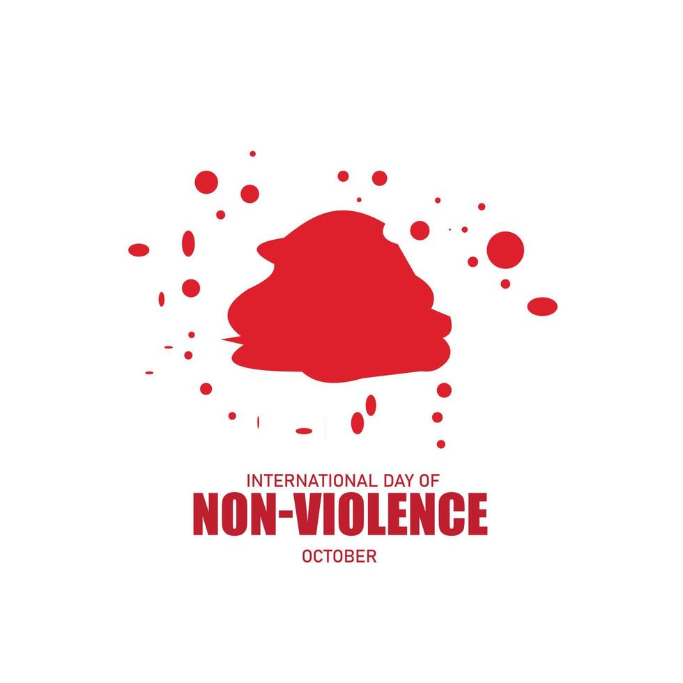 illustration vectorielle de la journée internationale de la non-violence. conception simple et élégante vecteur