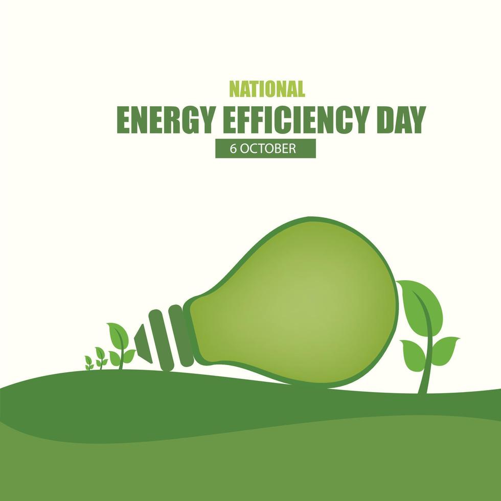 illustration vectorielle de la journée de l'efficacité énergétique. conception simple et élégante vecteur
