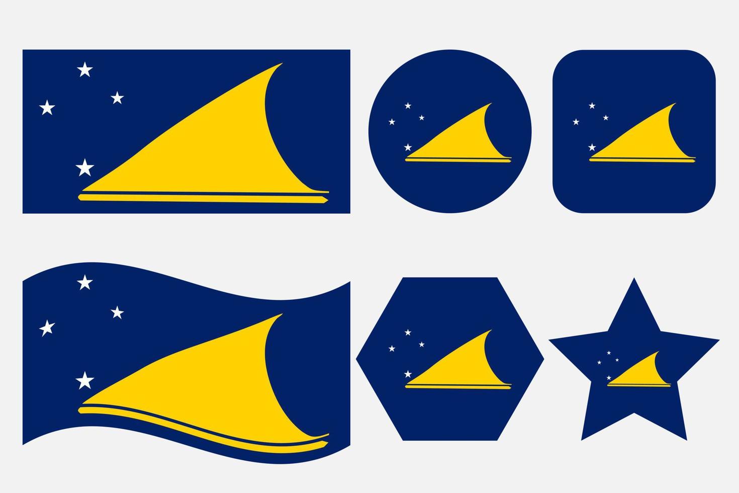 illustration simple du drapeau tokelau pour le jour de l'indépendance ou les élections vecteur