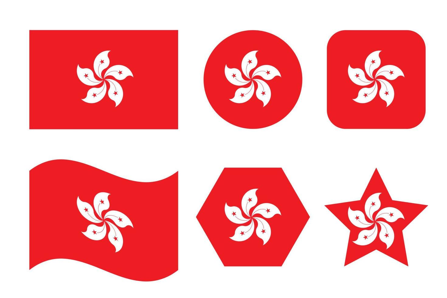 illustration simple du drapeau de hong kong pour le jour de lindépendance ou les élections vecteur