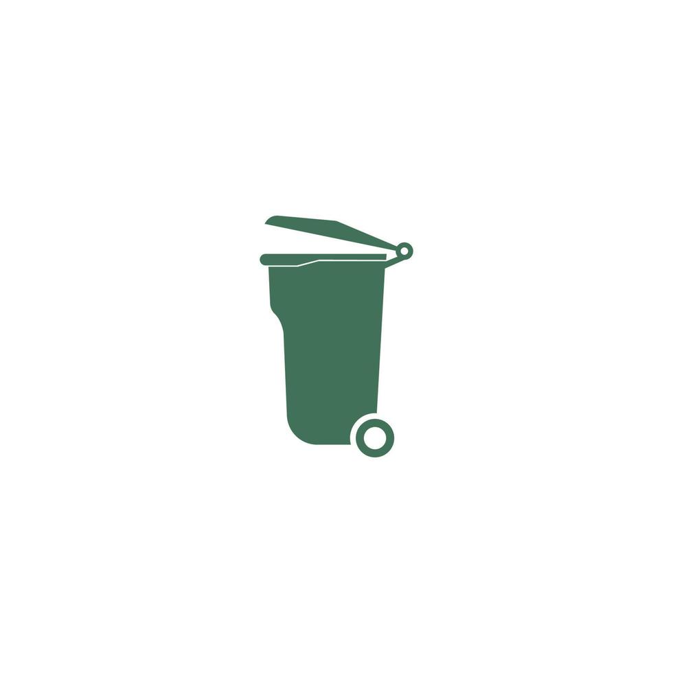 conception d'illustration de logo d'icône de poubelle vecteur