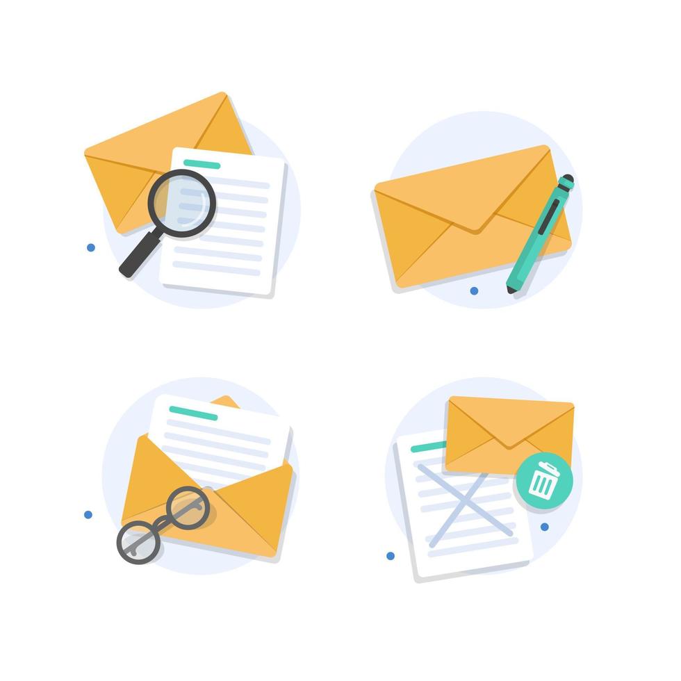 e-mail et messagerie, campagne de marketing par e-mail vecteur