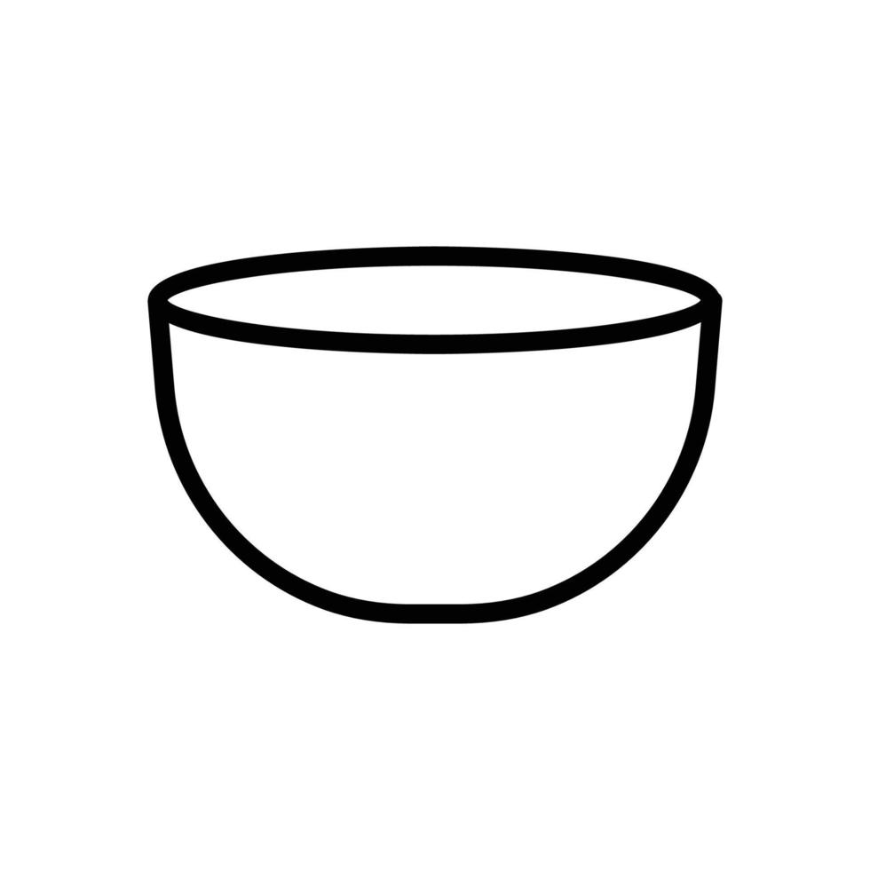 illustration d'icône de ligne de bol. conception vectorielle simple modifiable. vecteur