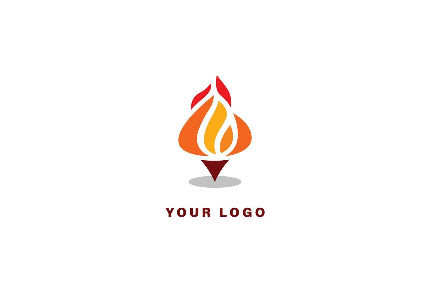 modèle de conception de logo d'incendie vecteur