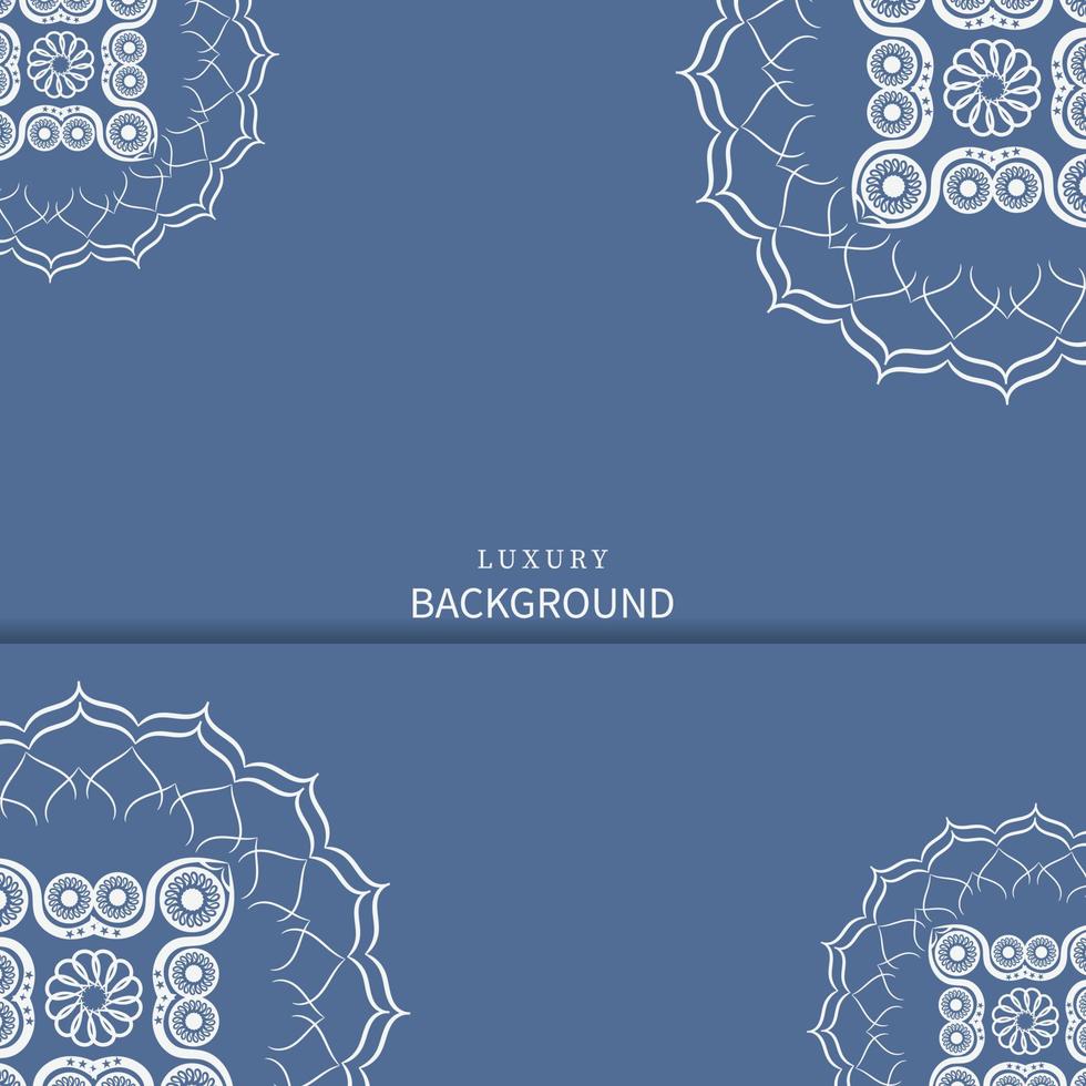 fond islamique de mandala de luxe avec motif arabesque, conception de couverture de carte de mariage de fond oranamental vecteur