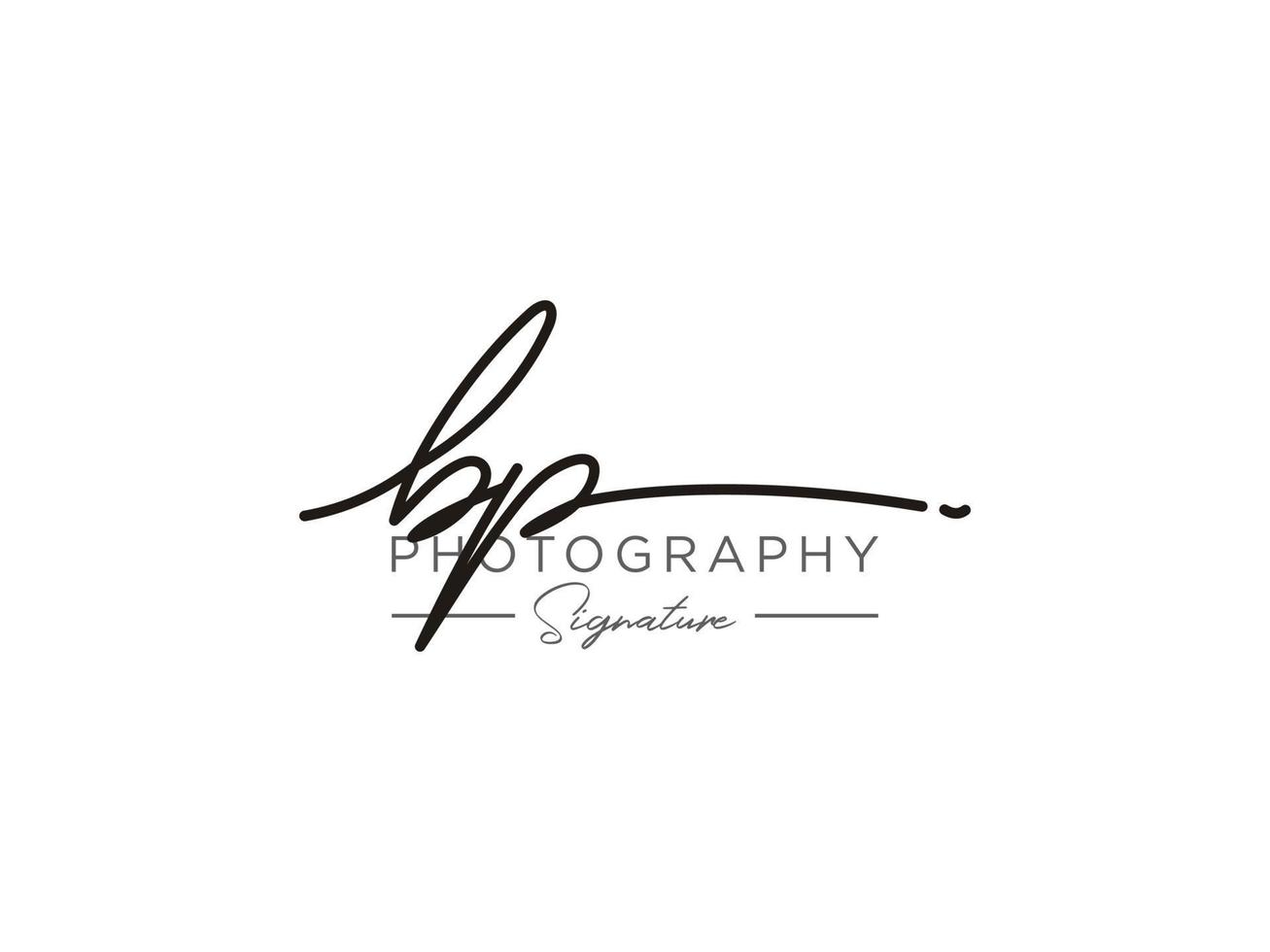 lettre bp signature logo template vecteur