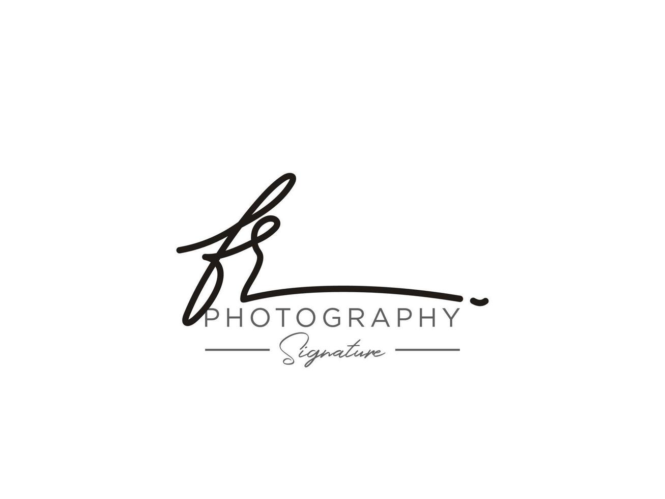 lettre fr signature logo template vecteur