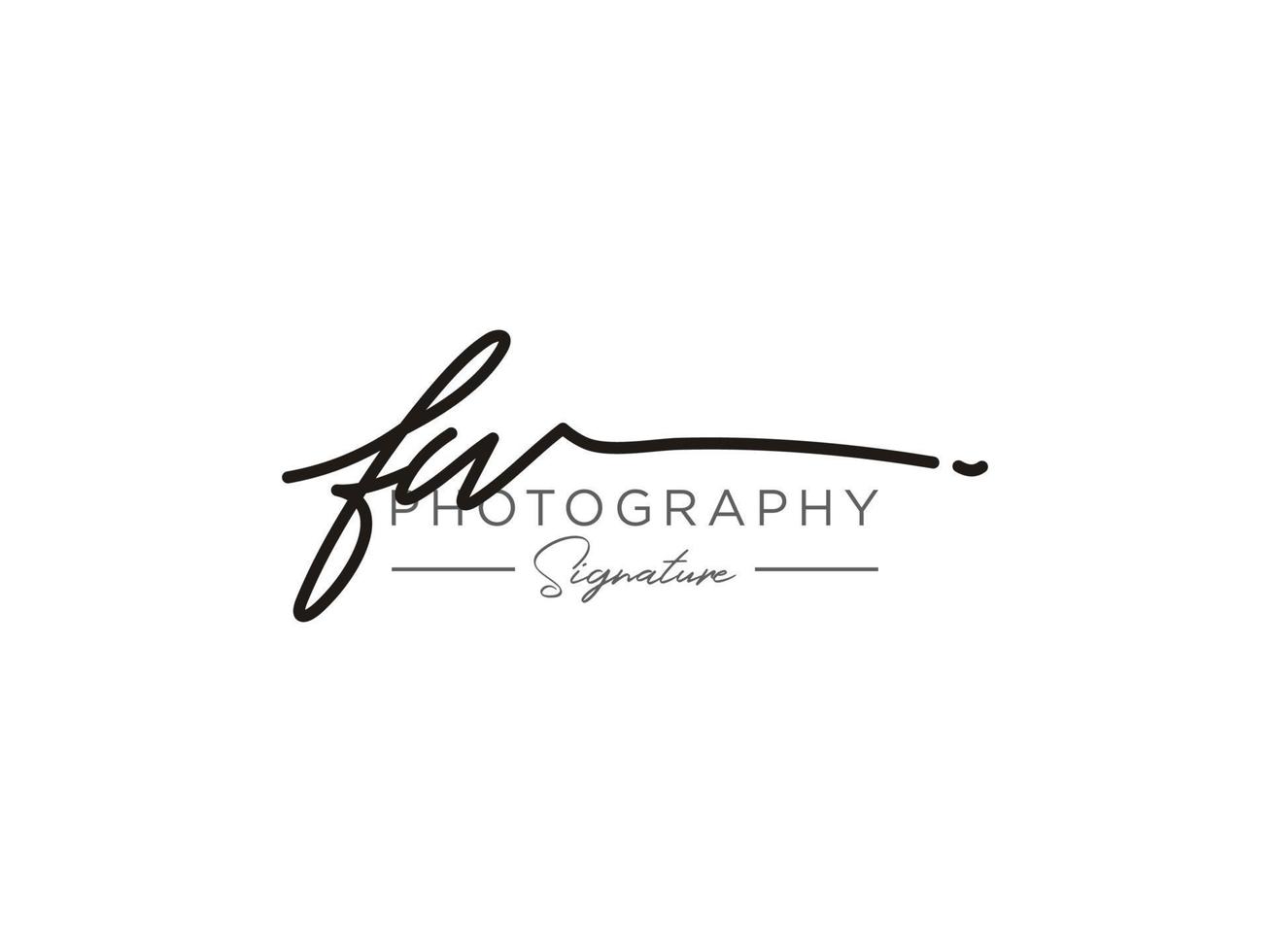 lettre fw signature logo template vecteur