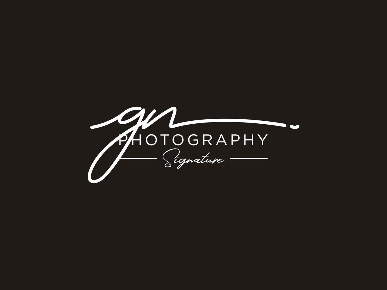 lettre gn signature logo template vecteur