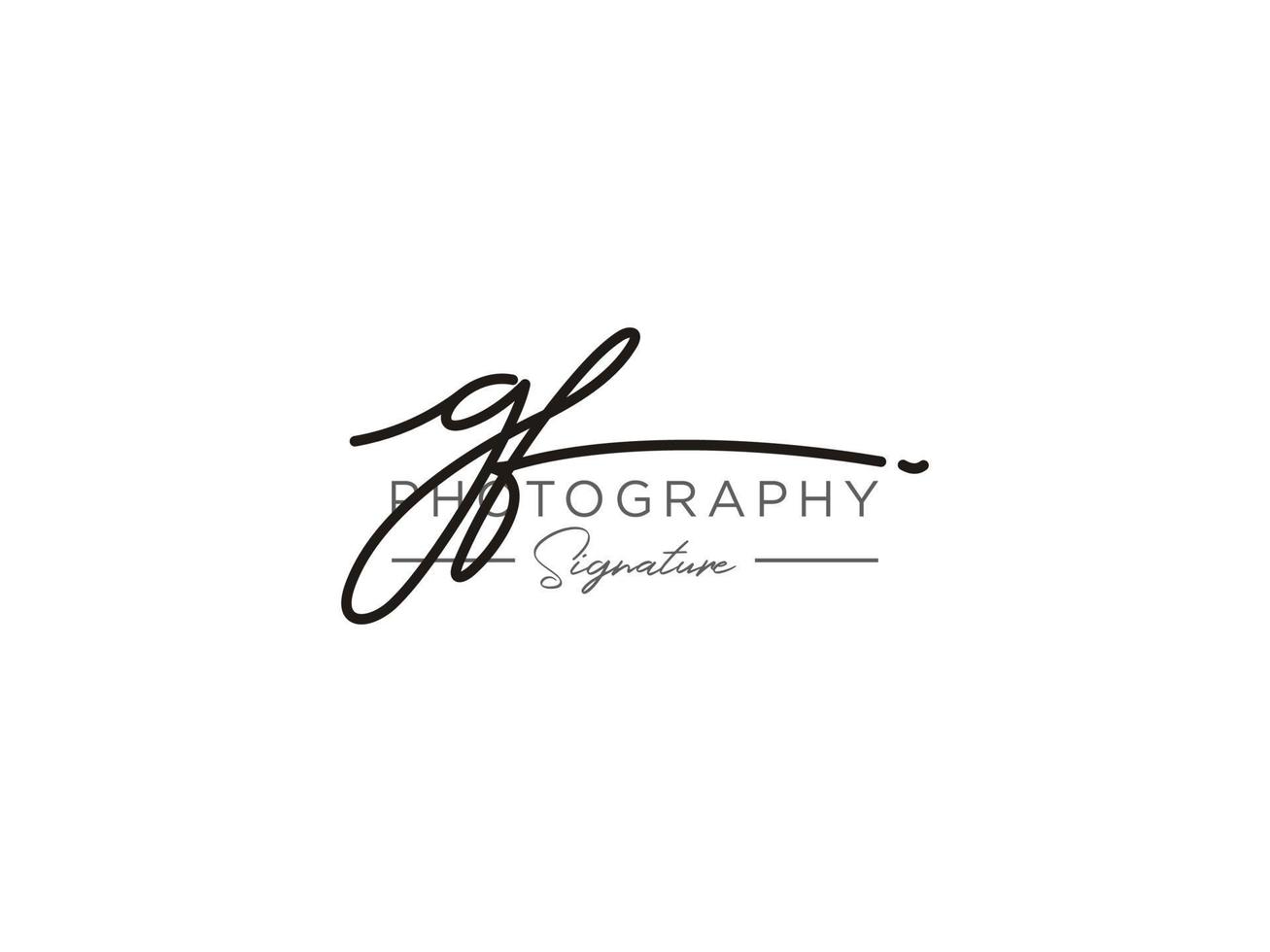 lettre gf signature logo template vecteur