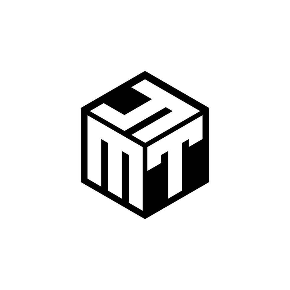 création de logo de lettre mty avec un fond blanc dans l'illustrateur. logo vectoriel, dessins de calligraphie pour logo, affiche, invitation, etc. vecteur