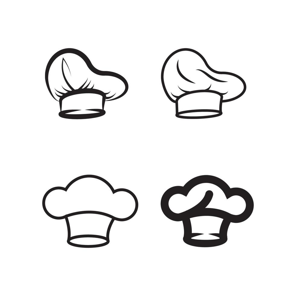 modèle de logo de chef de chapeau vecteur