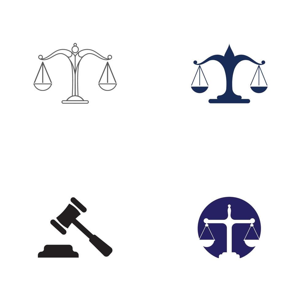 modèle de logo de droit de la justice vecteur