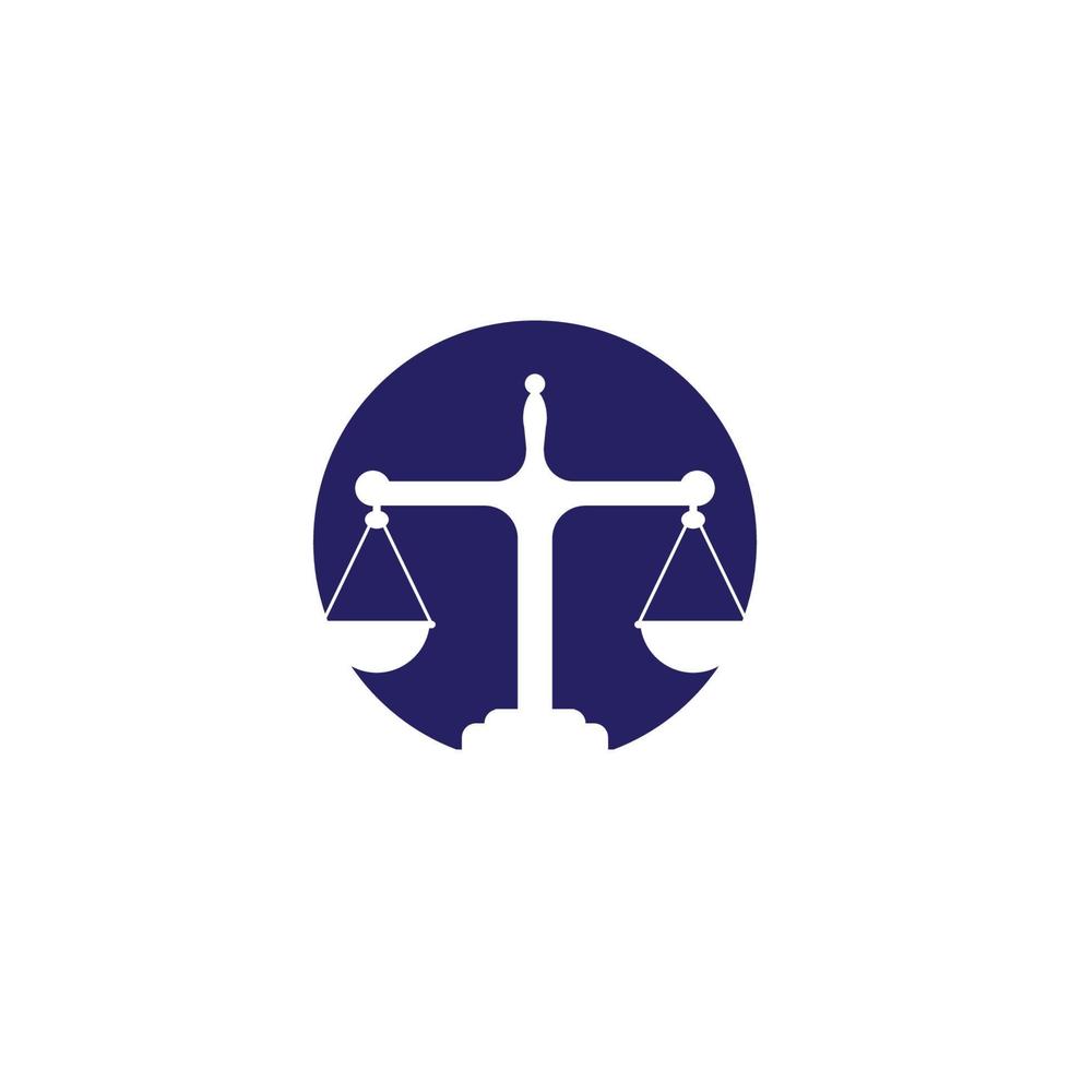 modèle de logo de droit de la justice vecteur