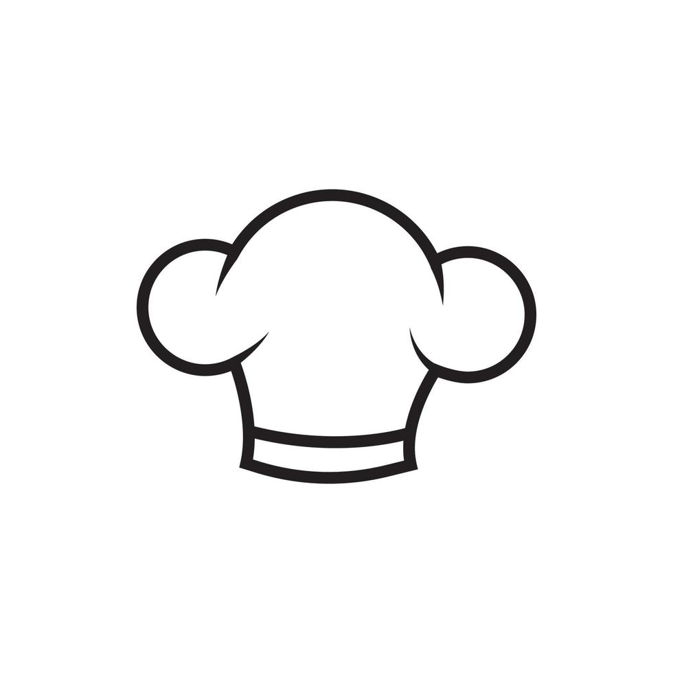 modèle de logo de chef de chapeau vecteur