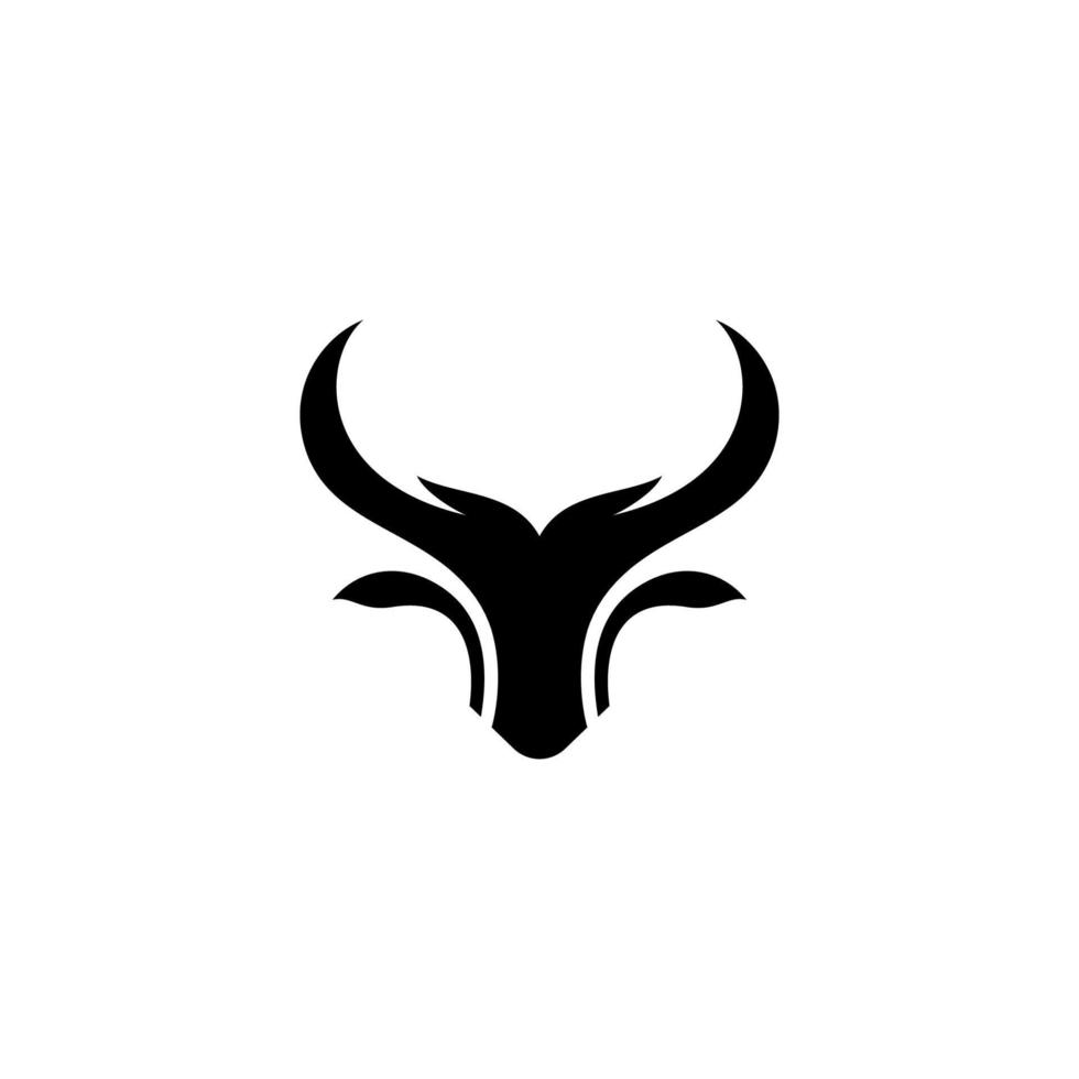 conception d'illustration d'icône de vecteur de taureau