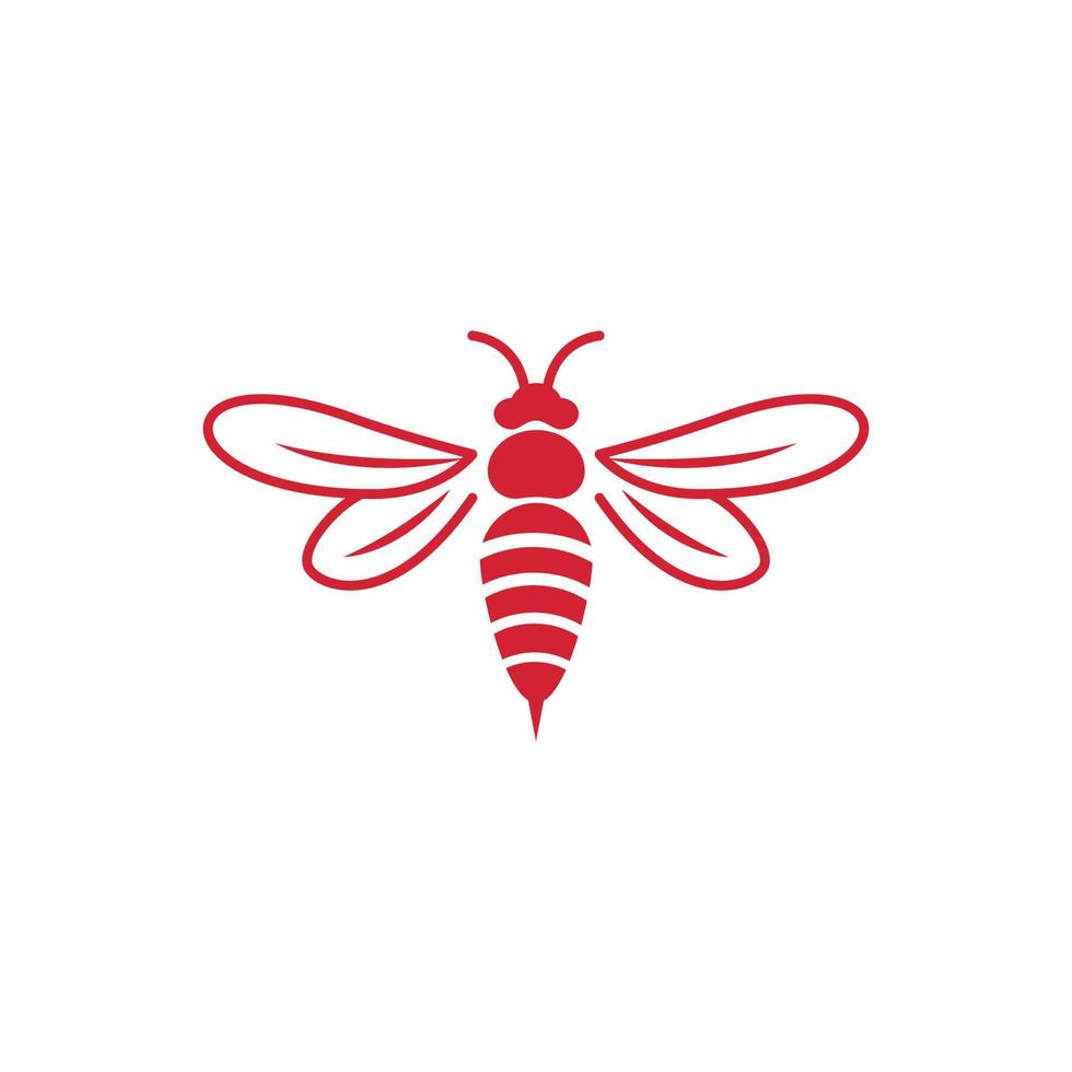 icône d'abeille logo de conception d'illustration vectorielle vecteur