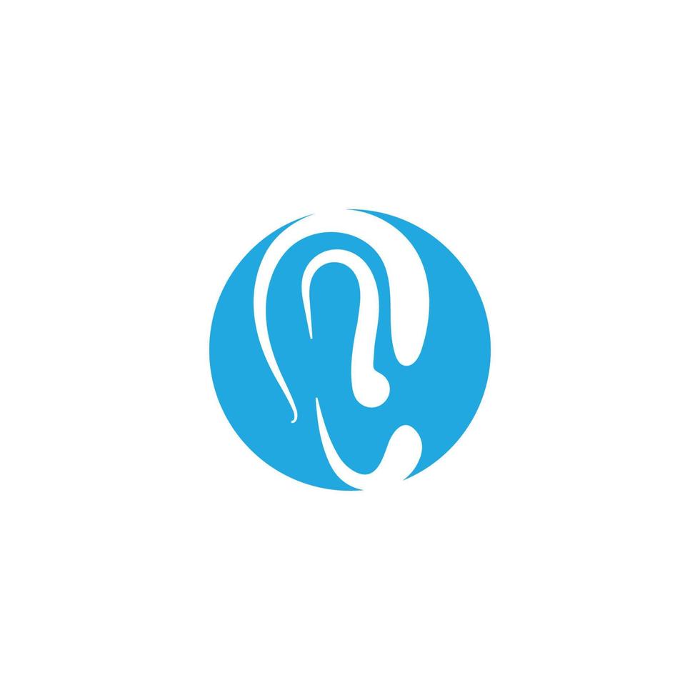 logo de conception d'illustration vectorielle auditive vecteur