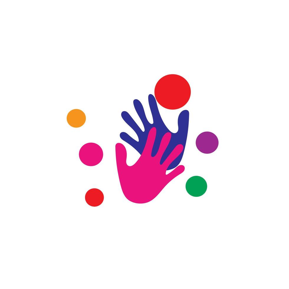 logo de conception d'illustration vectorielle d'icône de main vecteur