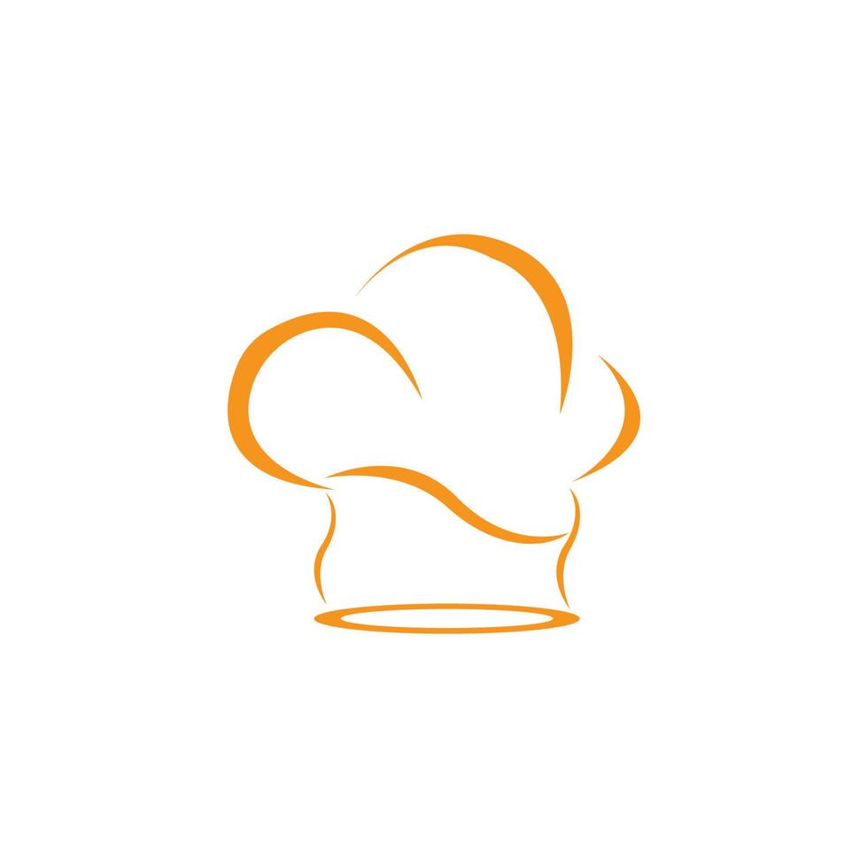 modèle de logo de chef de chapeau vecteur